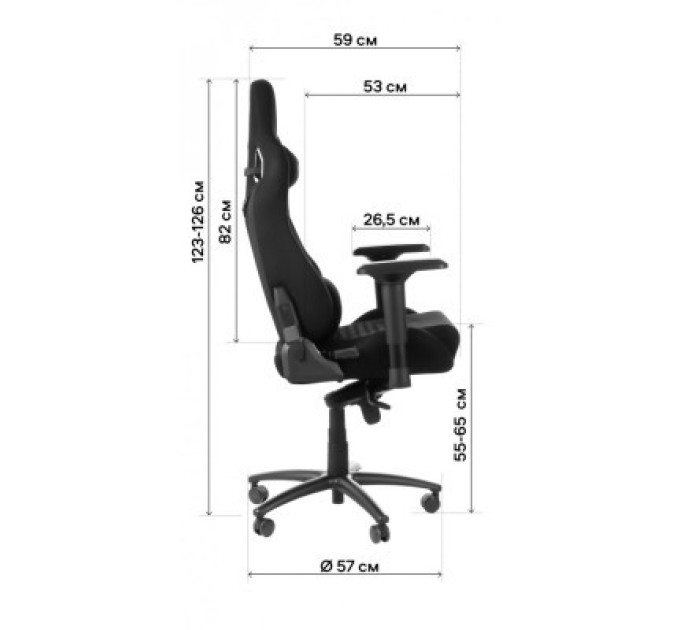 GT Racer Крісло ігрове GT Racer X-0712 Shadow Black