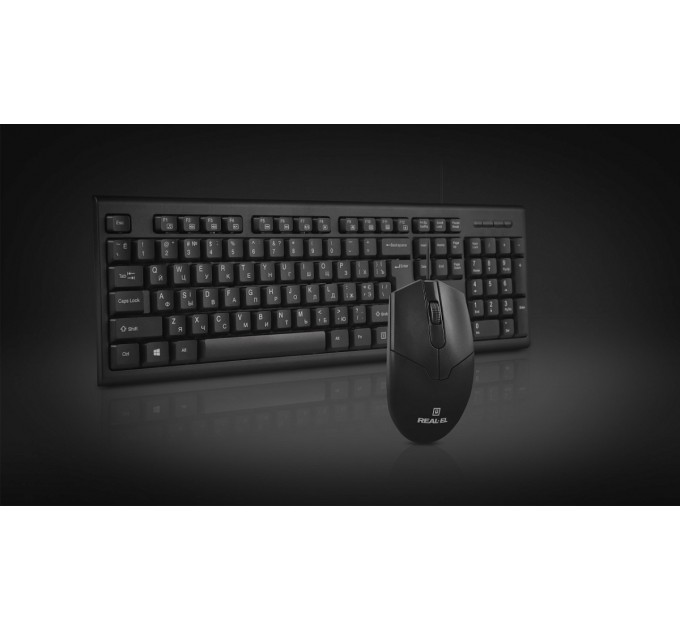 REAL-EL Комплект (клавіатура, мишка) REAL-EL Kit 511 Black