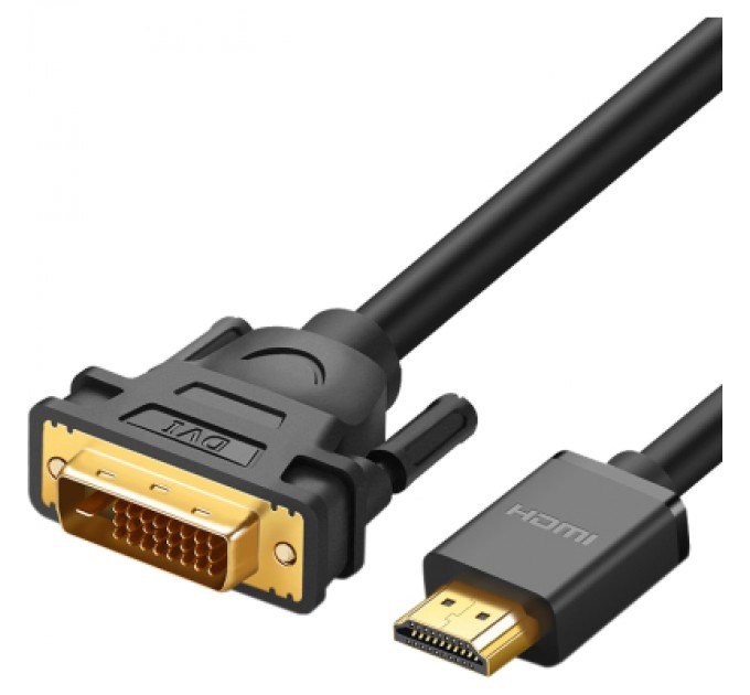 Ugreen Кабель мультимедійний HDMI M to DVI M 1.0m HD106 black Ugreen (30116)