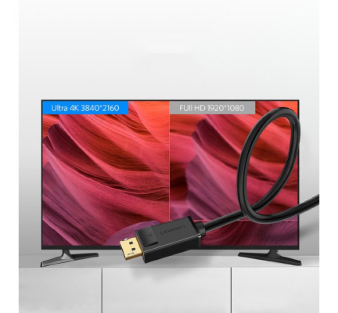 Ugreen Кабель мультимедійний DisplayPort M to DisplayPort M 1.5m DP102 black Ugreen (10245)