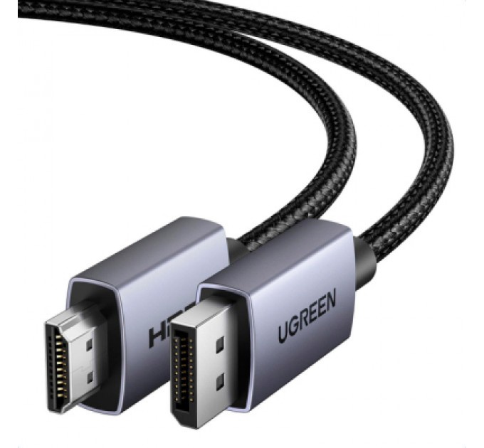 Ugreen Кабель мультимедійний DisplayPort M to HDMI M 2.0m V2.0 4K30Hz DP125 black Ugreen (35842)