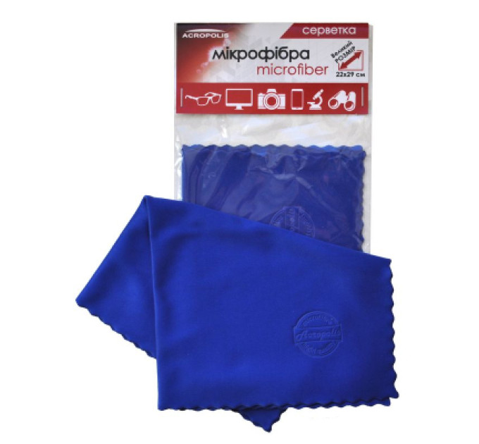Acropolis Серветки Acropolis A-90/12 microfiber 29*22см blue, поштучно (A90-12DB)