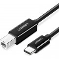 Ugreen Кабель для принтера USB-C 2.0 to BM 2.0m US241 black Ugreen (50446)