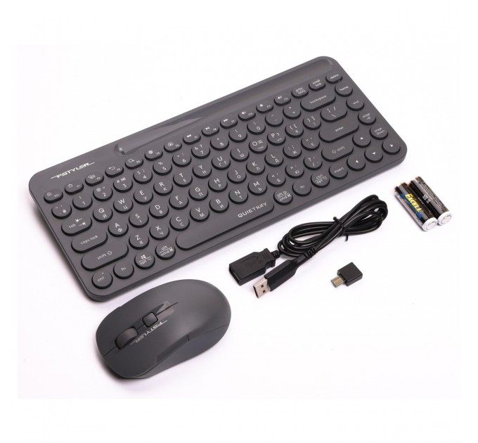 A4Tech Комплект (клавіатура, миша) бездротовий A4Tech FG3200 Air2 Grey