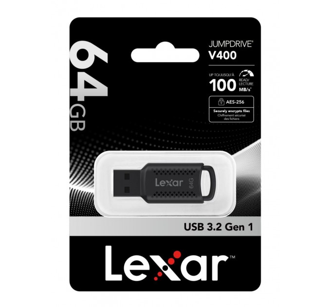 Lexar Флеш-пам'ять (накопичувач USB) USB3 64GB V400 LJDV400064G-BNBNG LEXAR