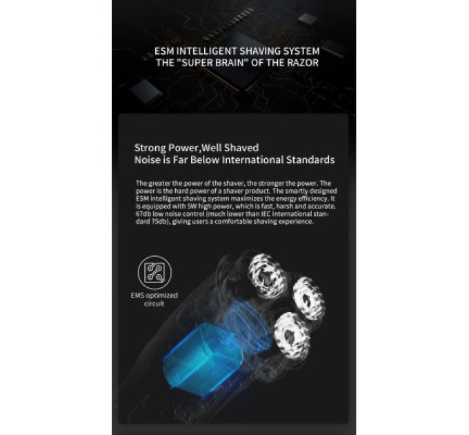 Xiaomi Електробритва Xiaomi Enchen Steel 3S Black/Gold