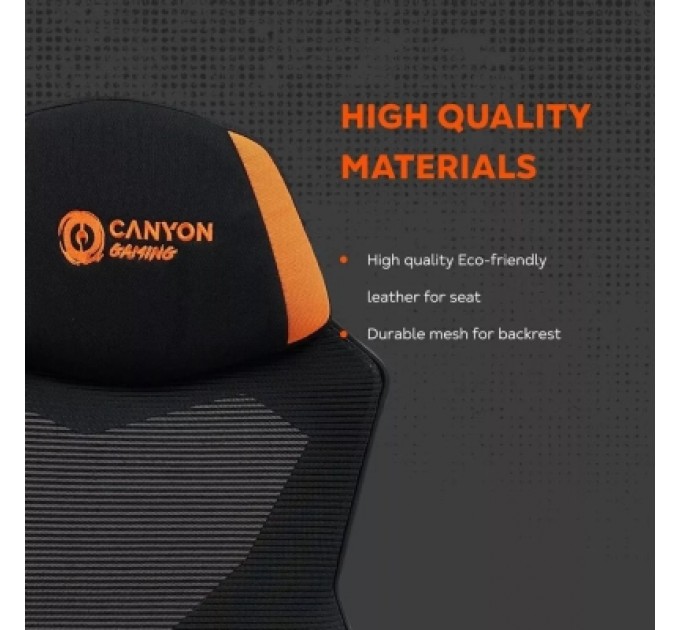 Canyon Крісло ігрове Canyon Wave MCH02 Mesh Black/Orange (CNE-MCH02)