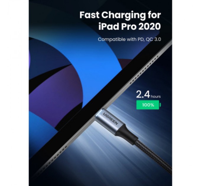 Ugreen Дата кабель USB-C to USB-C 3.0m 5A 100W US316 Black Ugreen (90120)