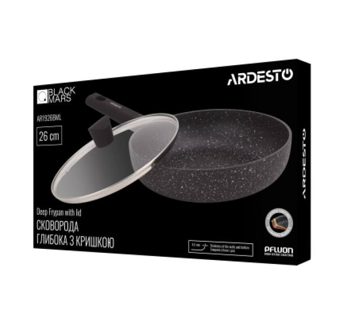 Ardesto Сковорода Ardesto Black Mars Alcor, 26см, алюміній, чорний (AR1926BML)