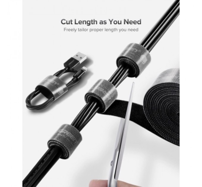 Ugreen Набір для кріплення стрічка-липучка LP124 20mm Cable Tie Band 2m Black Ugreen (40354)