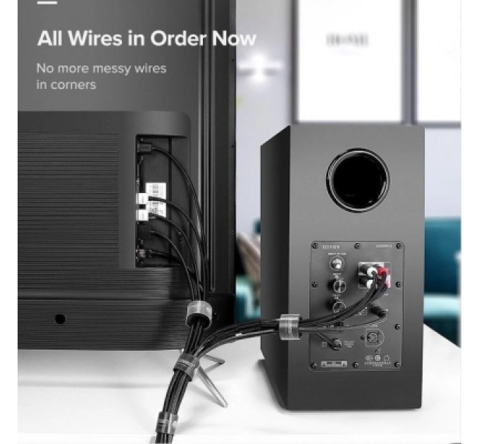 Ugreen Набір для кріплення стрічка-липучка LP124 20mm Cable Tie Band 2m Black Ugreen (40354)