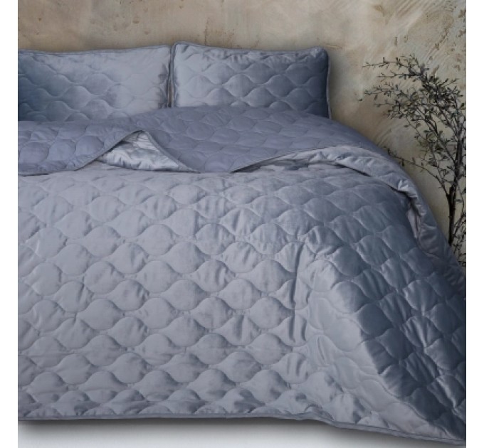 MirSon Покривало MirSon №5052 Velor charm Dark grey 150х210 см (2200008376895)