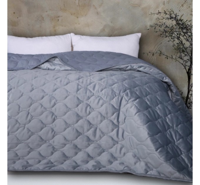 MirSon Покривало MirSon №5052 Velor charm Dark grey 150х210 см (2200008376895)