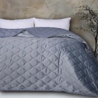 Покривало MirSon №5052 Velor charm Dark grey 200х220 см (2200008376918)