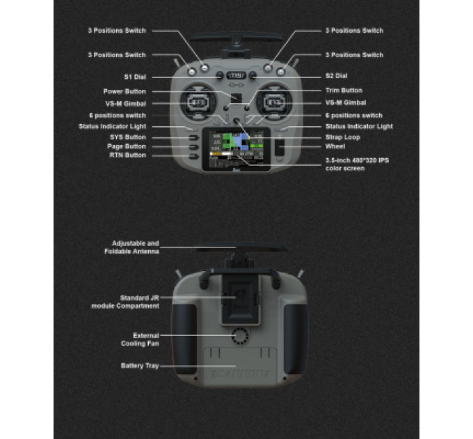 Jumper Пульт управління для дрона Jumper T15 VS-M HALL ELRS 915MHz (C10129)