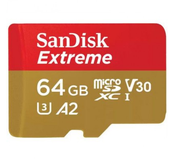 SanDisk Карта пам'яті SanDisk 64GB microSD class 10 UHS-I U3 V30 Extreme (SDSQXAH-064G-GN6MN)