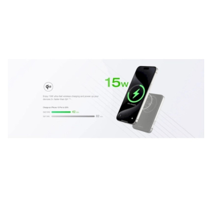 EcoFlow Батарея універсальна EcoFlow RAPID Magnetic Power Bank 5000 Light Blue (EF-RAPID5000-L-EU)