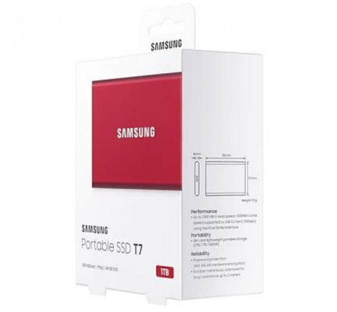 Накопичувач SSD USB 3.2 1TB T7 Samsung (MU-PC1T0R/WW)