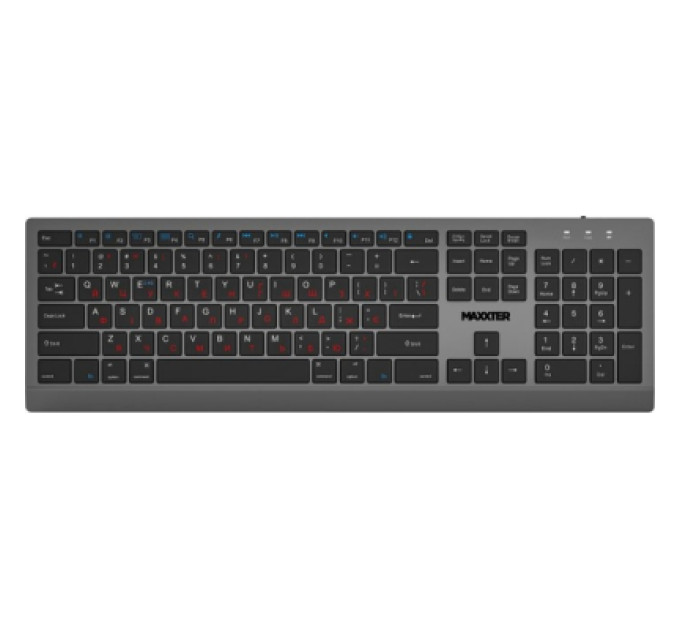Maxxter Клавіатура Maxxter KBW-01G-UA Wireless UA Gray (KBW-01G-UA)