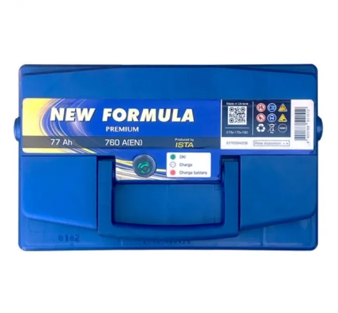 NEW FORMULA Акумулятор автомобільний NEW FORMULA PREMIUM 77Ah Ев (-/+) (760EN) (5772304209)