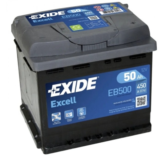 EXIDE Акумулятор автомобільний EXIDE EXCELL 50A (EB500)