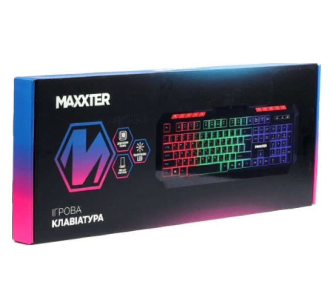 Maxxter Клавіатура Maxxter KBG-UML-02B-UA USB UA Black (KBG-UML-02B-UA)