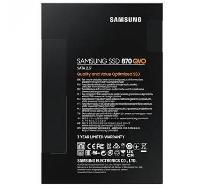 Накопичувач SSD 2.5" 1TB 870 QVO Samsung (MZ-77Q1T0BW)