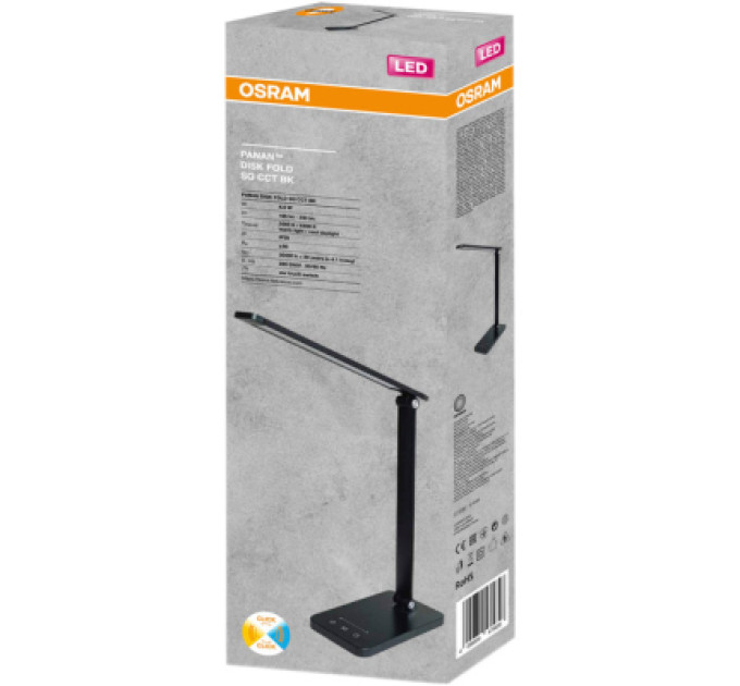 LEDVANCE Настільна лампа LEDVANCE PANAN DISK F SQ 6.5W, 3CCT, DIM (4099854363887)