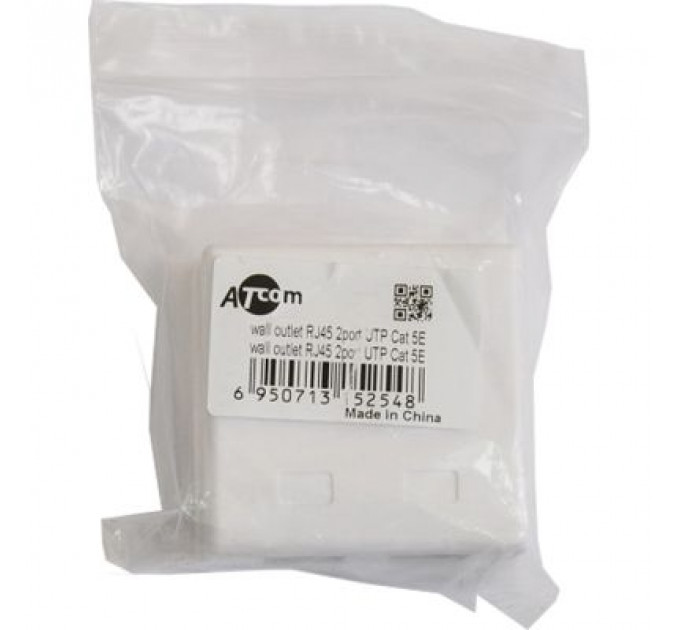 Комп'ютерна розетка Atcom RJ45 x2 UTP 5e (15254)