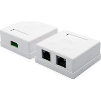 Комп'ютерна розетка Atcom RJ45 x2 UTP 5e (15254)