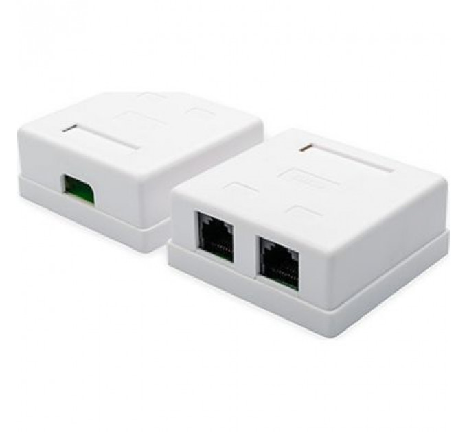 Комп'ютерна розетка Atcom RJ45 x2 UTP 5e (15254)