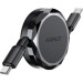 Acefast Дата кабель USB-C to USB-C 0.8m 60W dual retraction C13-03 Black Acefast (6974316280132)