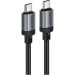Acefast Дата кабель USB-C to USB-C 1.2m 3A aluminum alloy C20-03 Black Acefast (6974316283775)