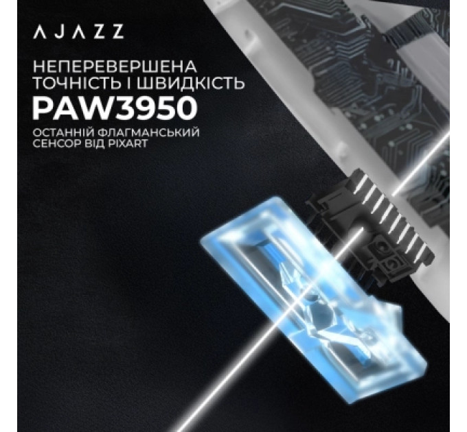 Ajazz Мишка Ajazz AJ159 APEX Wireless/Bluetooth/USB White (AJM159-A-W)