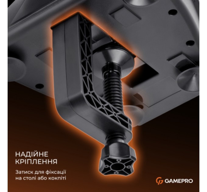 GamePro Кермо GamePro RW038PM з педалями та коробкою передач PC/XBOX360/XBOXONE/SWITCH/PS3/PS4 (RW038PM)