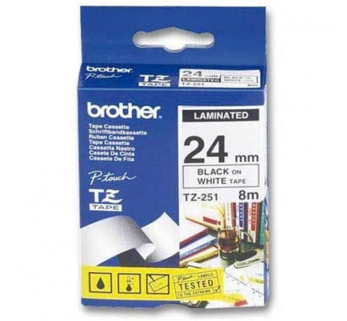 Стрічка для принтера етикеток Brother TZE251