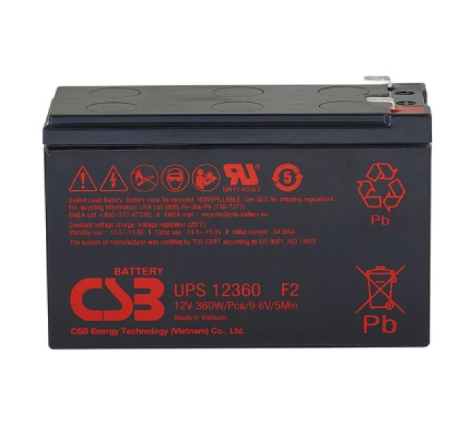 CSB Батарея до ДБЖ CSB UPS123607F2 12V 7Ah (UPS123607F2)