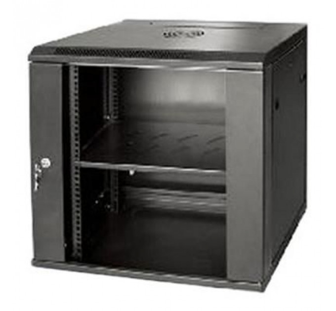 Шафа настінна Kingda 18U 19" 600x450 RAL9004 (KD-007-6418)