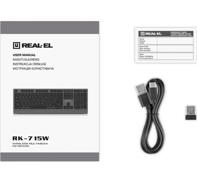 REAL-EL Клавіатура REAL-EL RK-715W