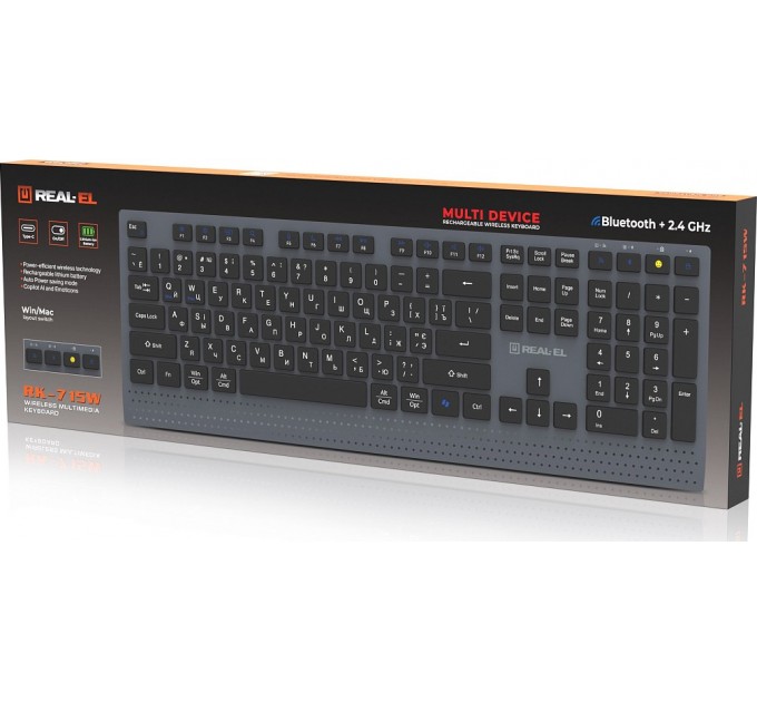 REAL-EL Клавіатура REAL-EL RK-715W