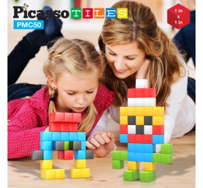 Picasso Конструктор Picasso магнітний Tiles Building Cubes 50 деталей (817338023645)