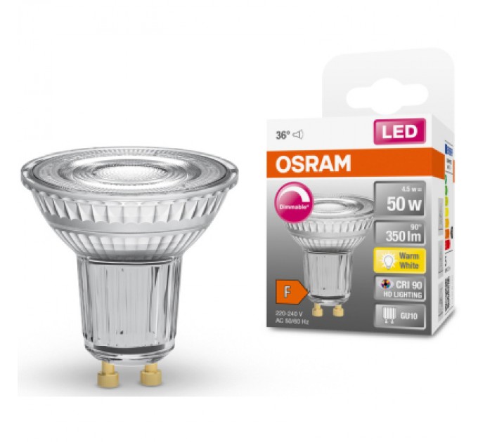 Osram Лампочка Osram LED PAR16 DIM 50 36 4,5W/927 230V GU10 (4058075797888)