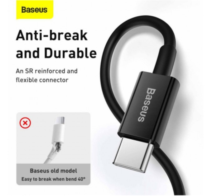 Baseus Дата кабель USB-C to Lightning 1.0m 20W Superior Series Black Baseus (CATLYS-A01)