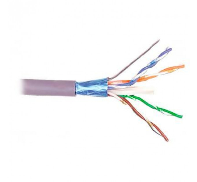 Кабель мережевий Kingda FTP 305м, cat 5e, CU, 4 pairs, 24AWG, LSZH, violet (KDFT8004-LSZH)