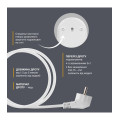 Electrum Подовжувач блоковий (PP) Electrum 5 розеток 3м із вимикачем та 2 Type-C + USB C-ES-1991