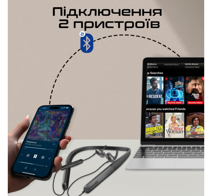 Promate Bluetooth-гарнітура Promate Leap-200h Black