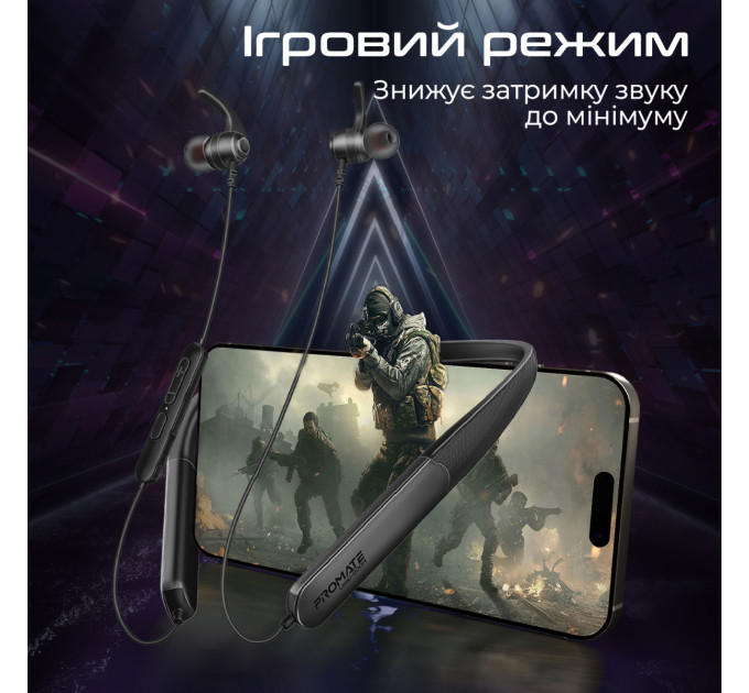 Promate Bluetooth-гарнітура Promate Leap-200h Black