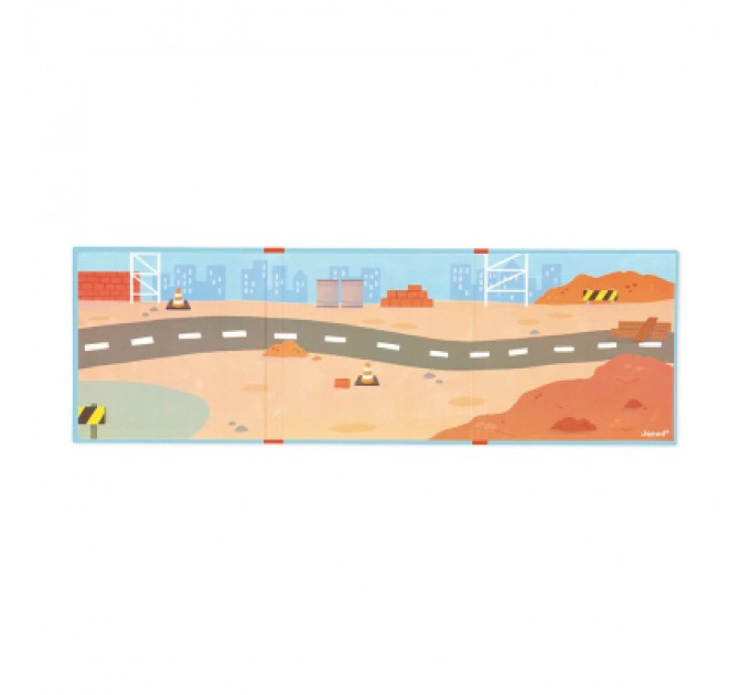 Janod Розвиваюча іграшка Janod Магнітні історії Будівельний майданчик 30 елементів (J05454)