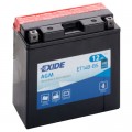 EXIDE Акумулятор автомобільний EXIDE Акумулятор Мото EXIDE AGM 12Ah (+/-) (190EN) (д150*ш70*в145) ET14B-BS (ET14B-BS)
