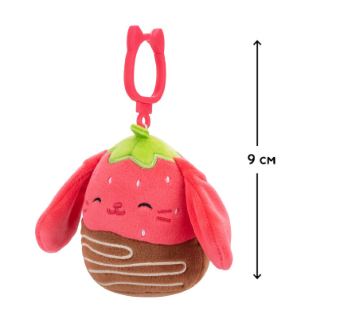 Squishmallows Брелок Squishmallows на кліпсі – Кролик Гунда 9 см (SQCP00464)